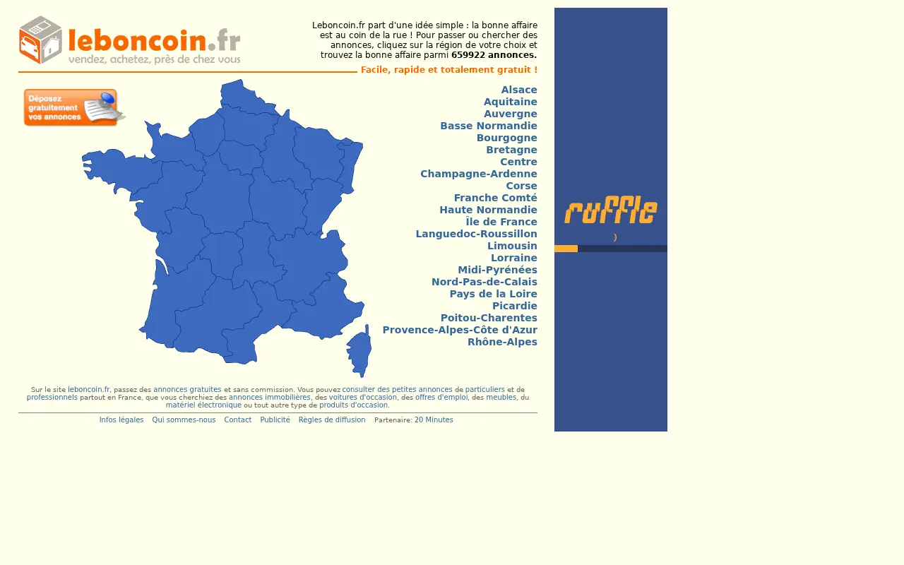 leboncoin.fr in 2007