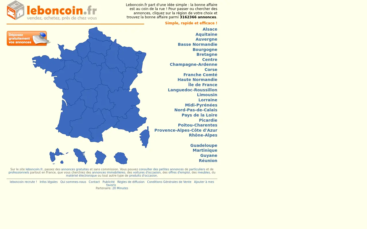 leboncoin.fr in 2008