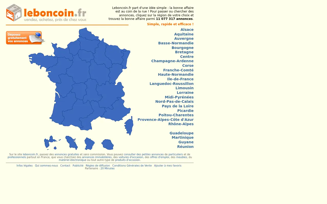 leboncoin.fr in 2010