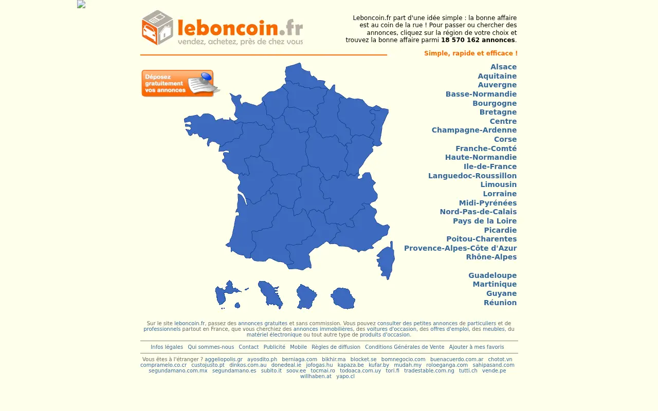leboncoin.fr in 2012