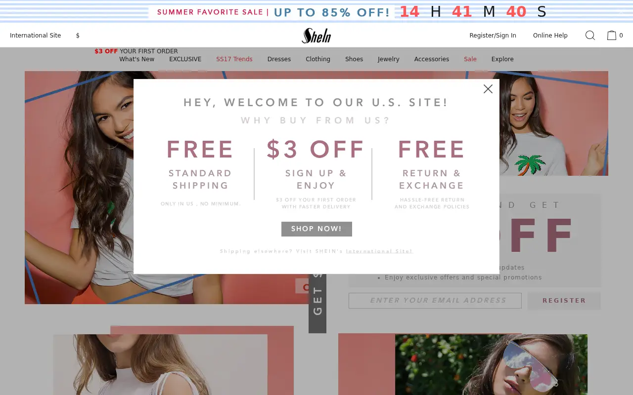 shein.com on July 1, 2017