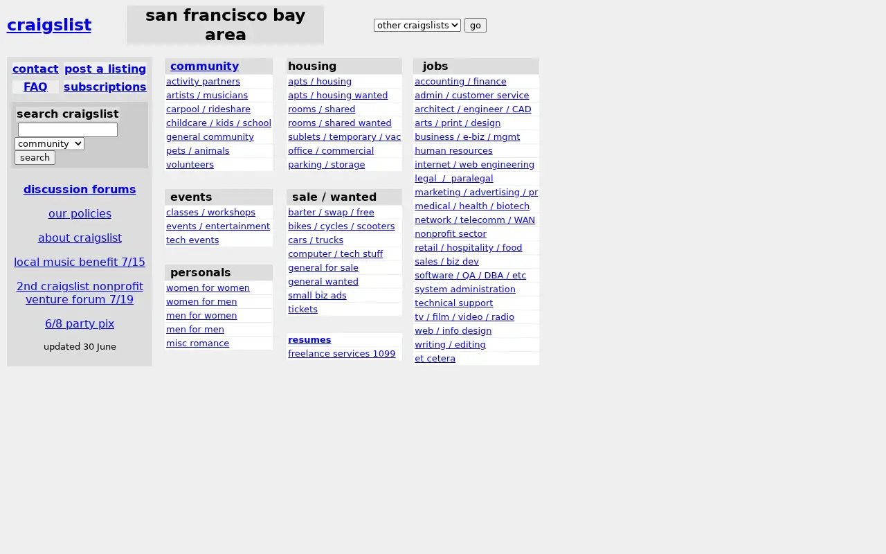 craigslist.org in 2000