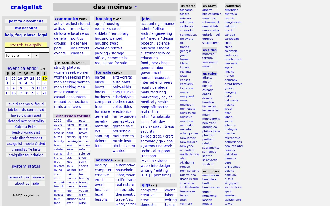 craigslist.org in 2007