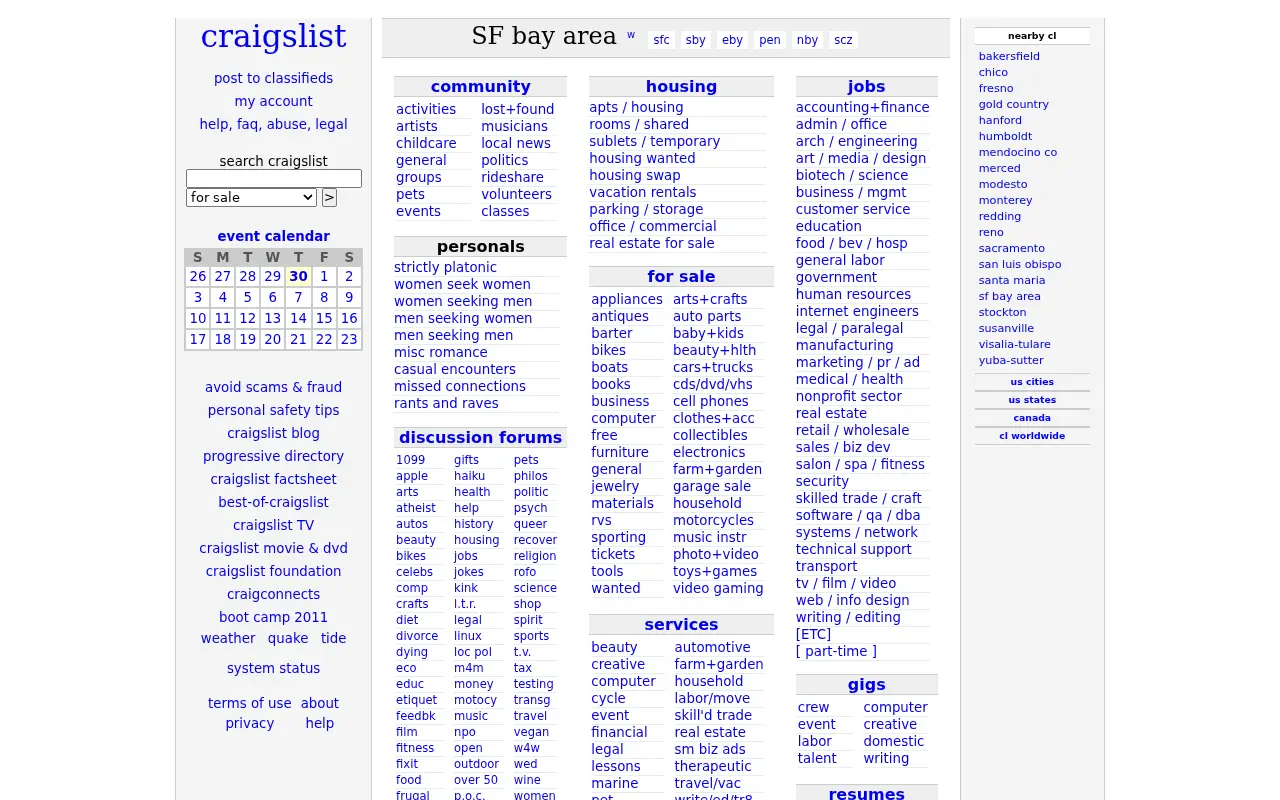craigslist.org in 2011
