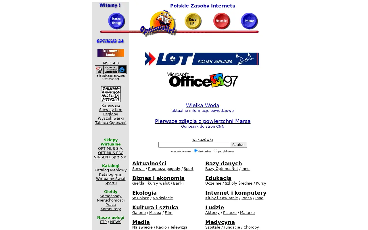onet.pl in 1997