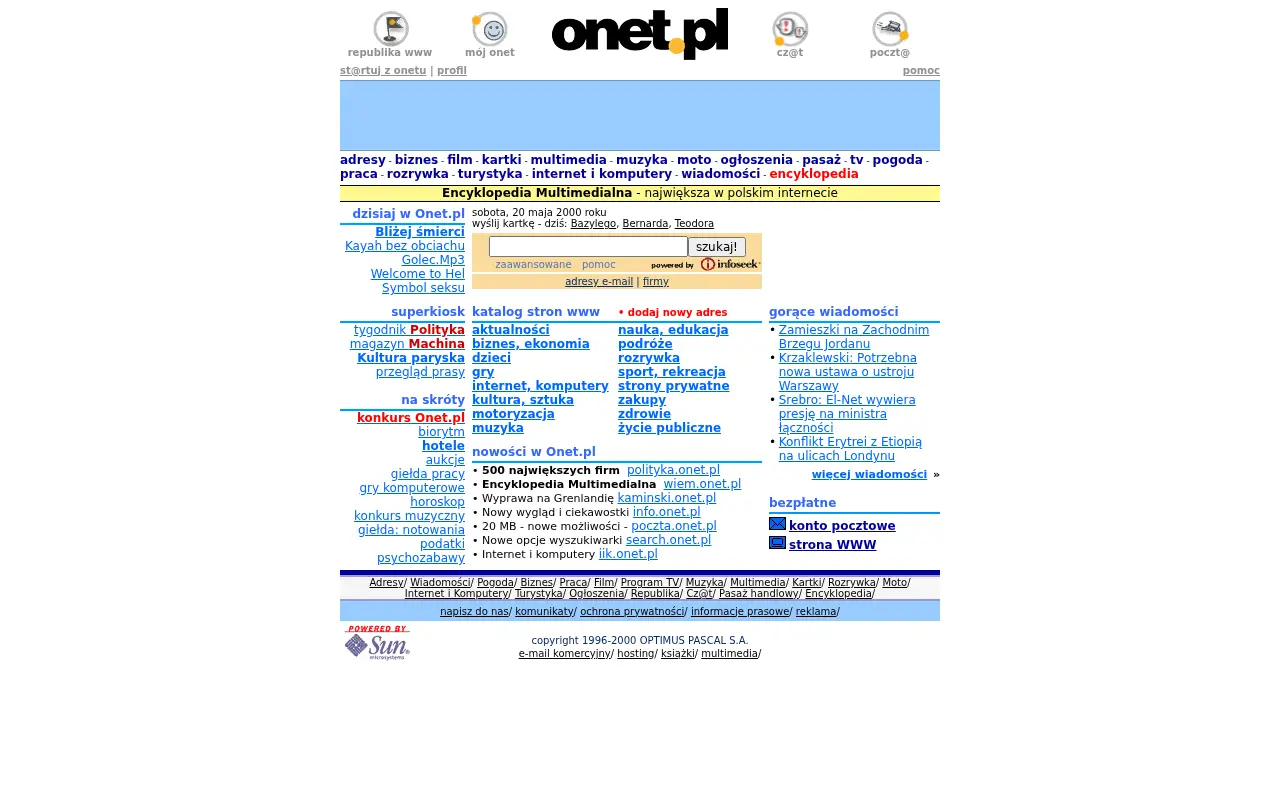 onet.pl in 2000
