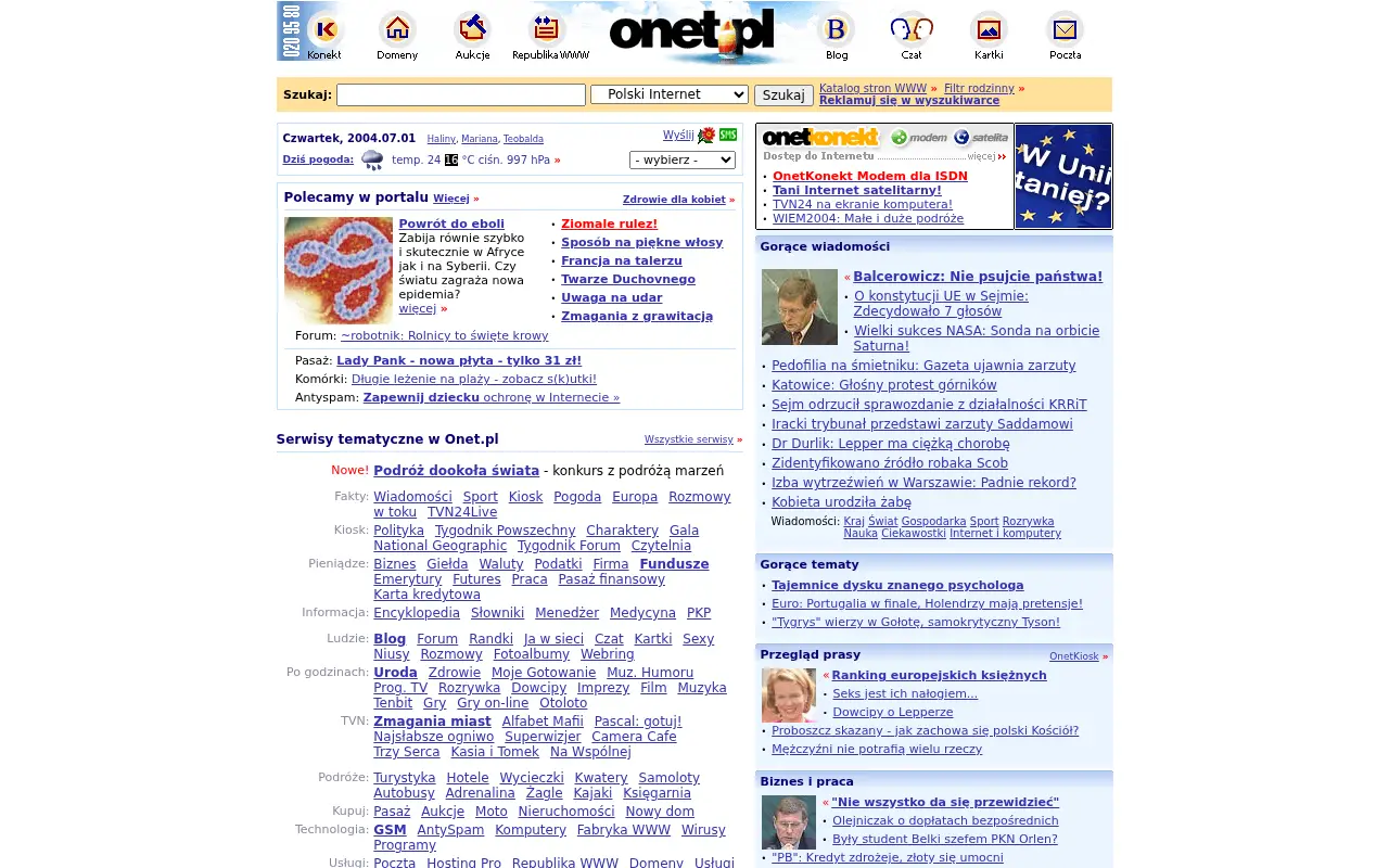 onet.pl in 2004