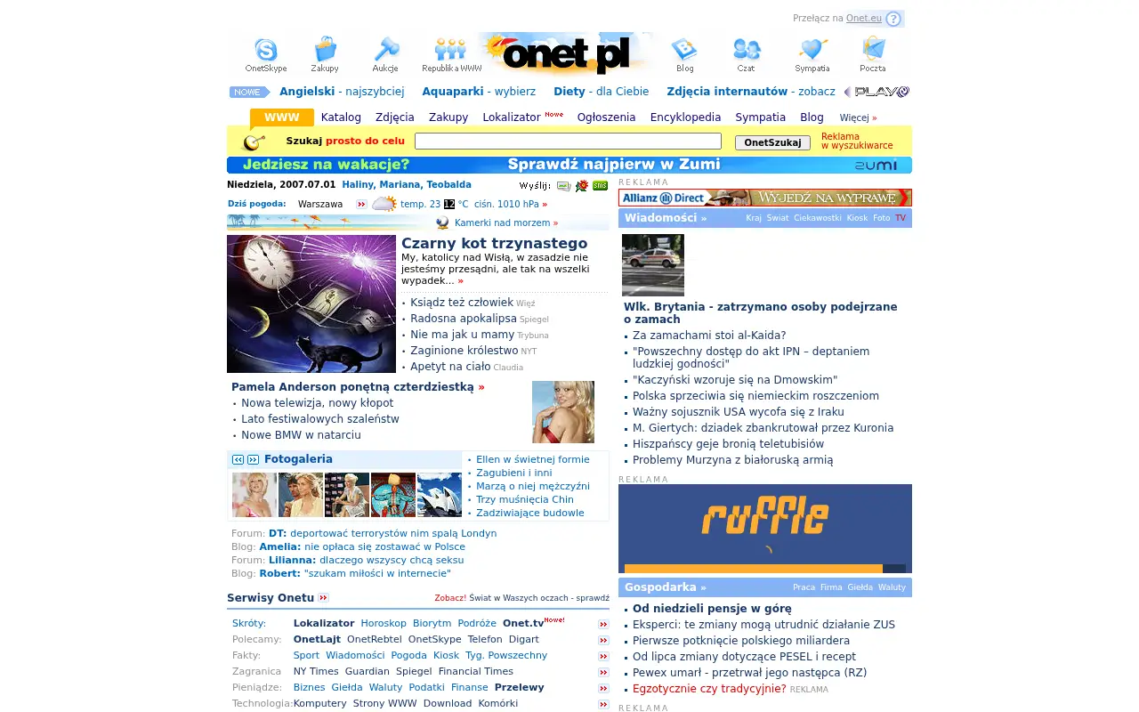 onet.pl in 2007