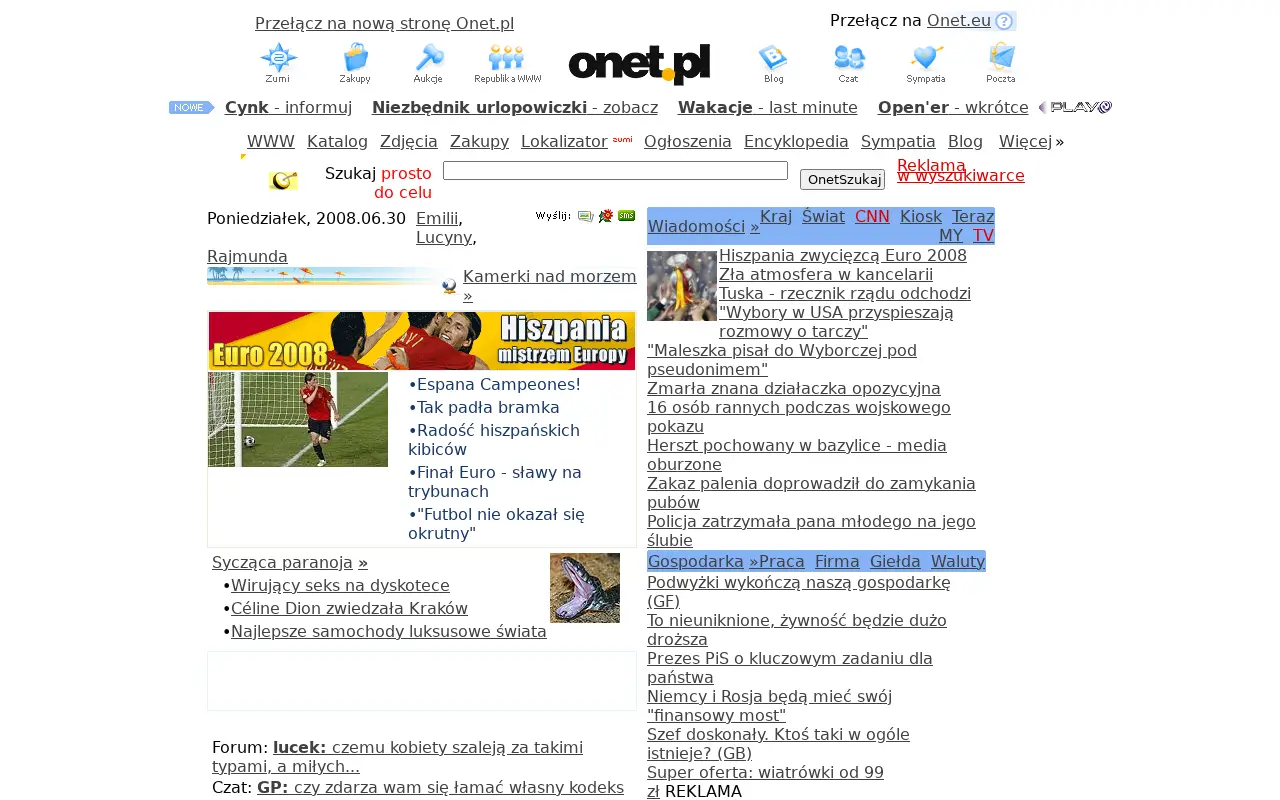 onet.pl in 2008