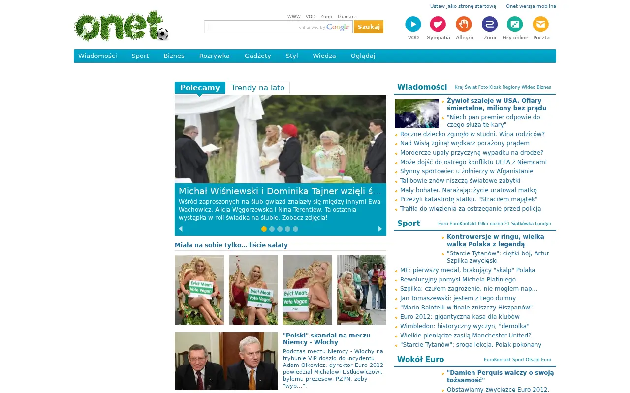 onet.pl in 2012