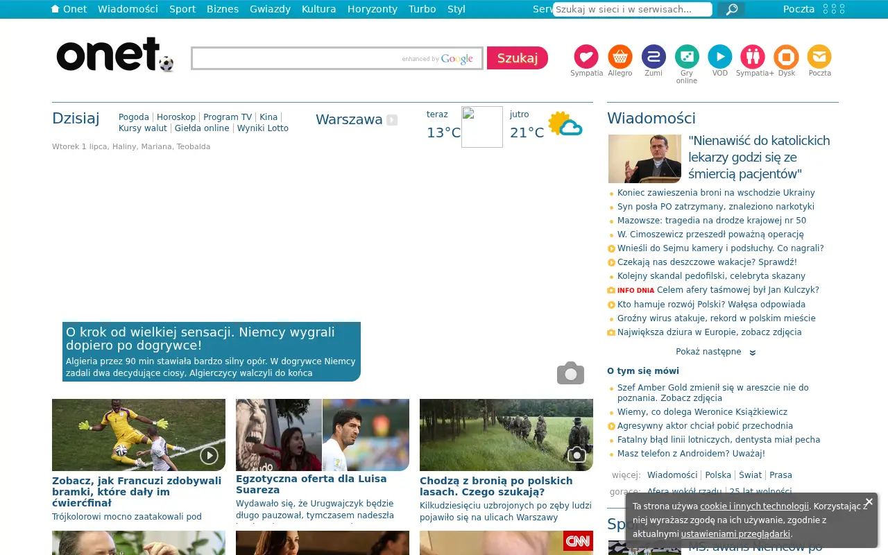 onet.pl in 2014