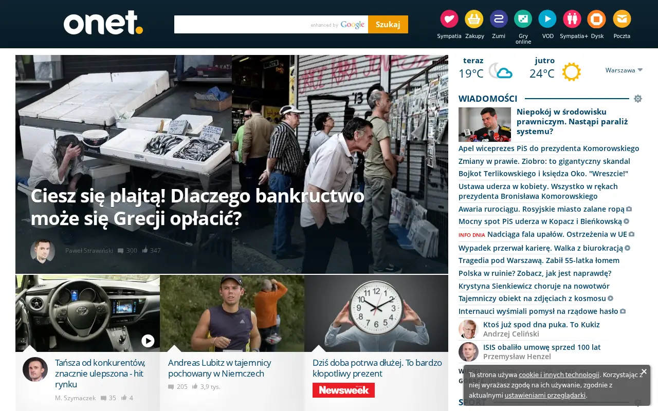 onet.pl in 2015