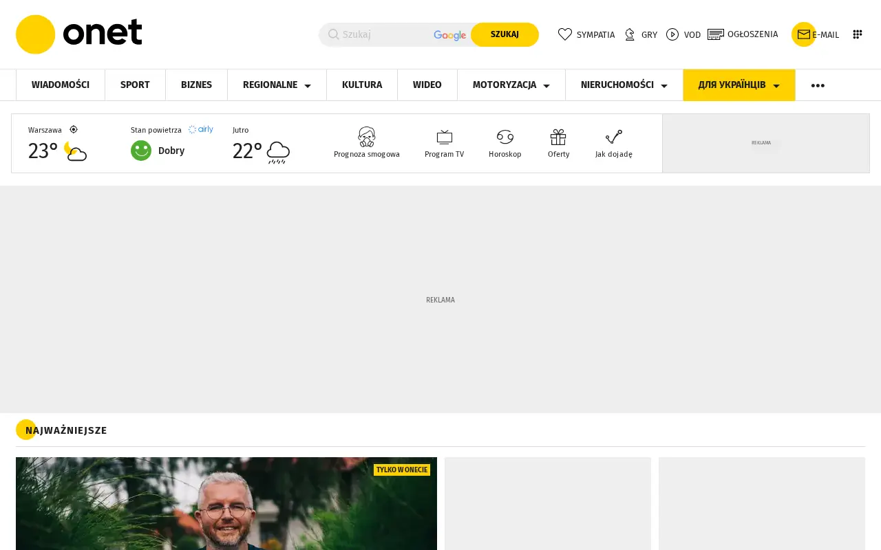 onet.pl in 2022