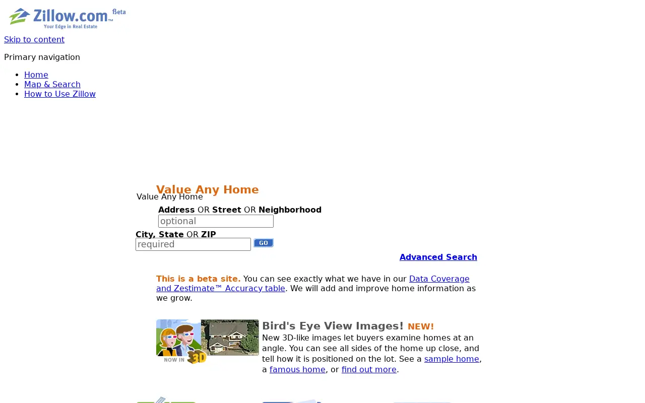 zillow.com in 2006