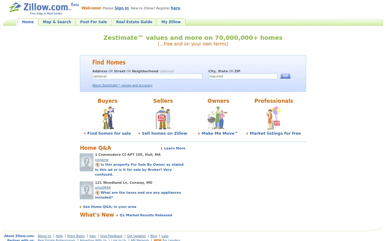 zillow.com in 2007