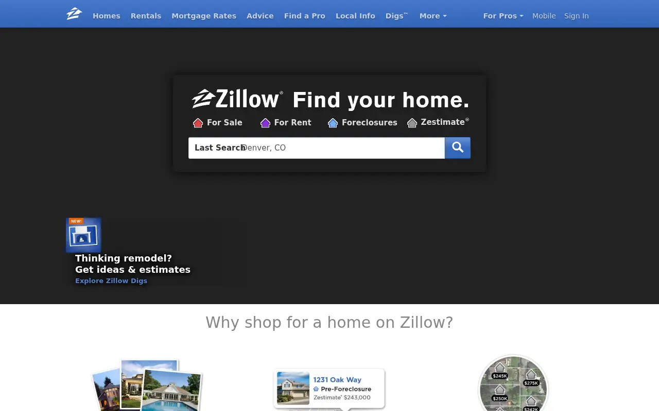 zillow.com in 2013