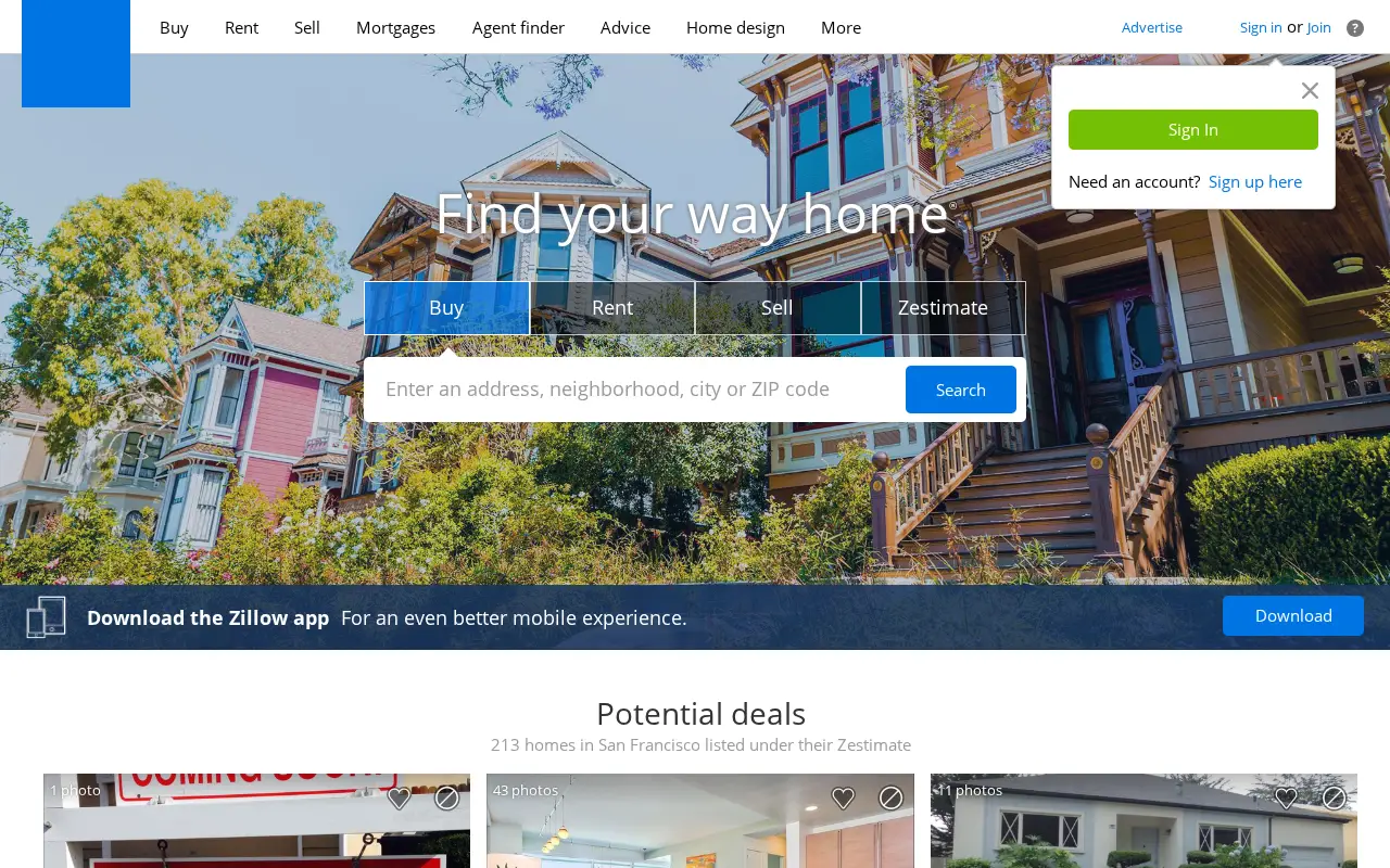 zillow.com in 2016