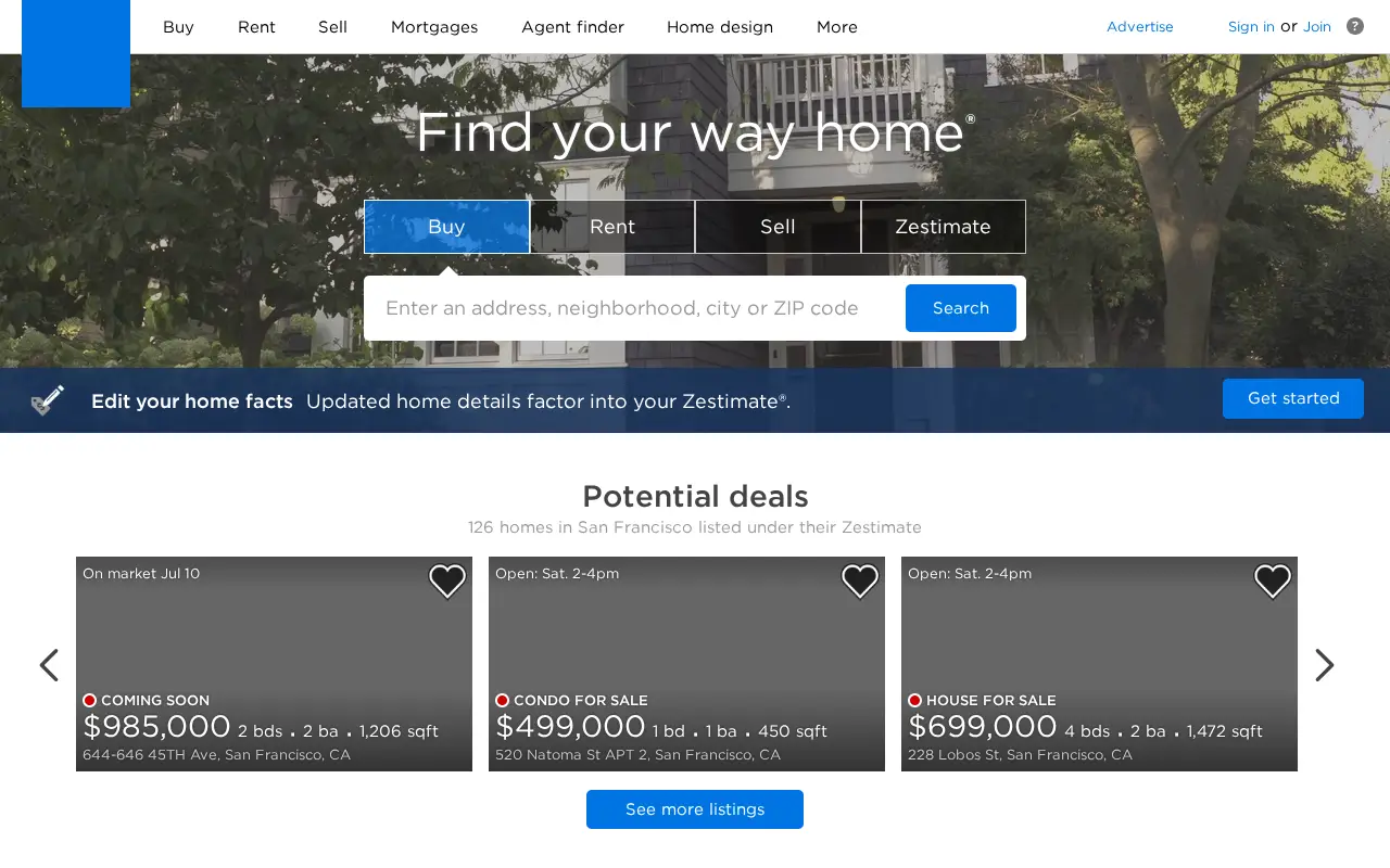 zillow.com in 2017