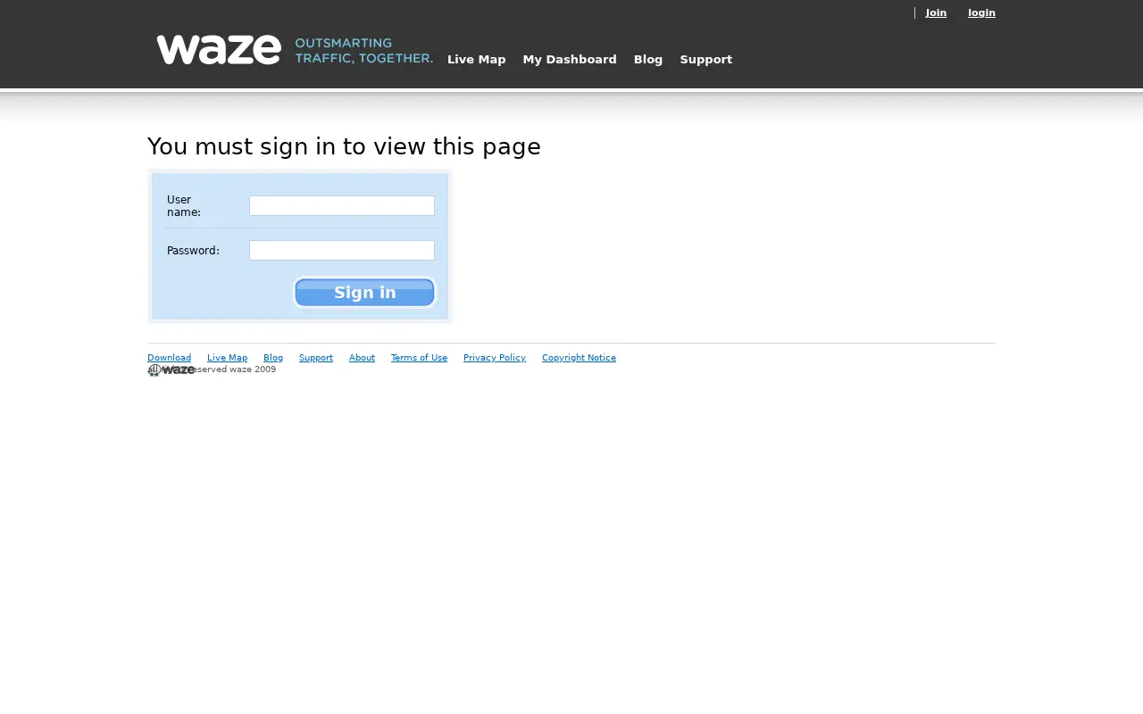 waze.com on August 9, 2009