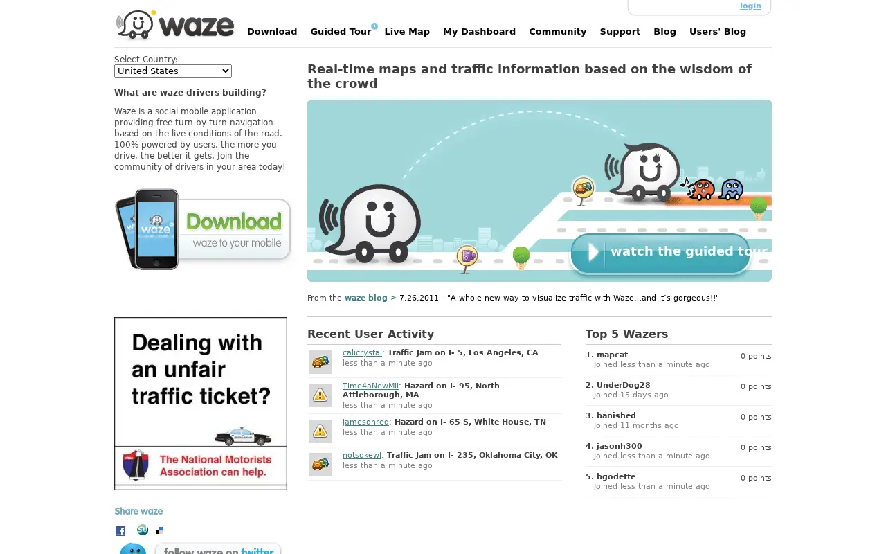 waze.com on September 5, 2010
