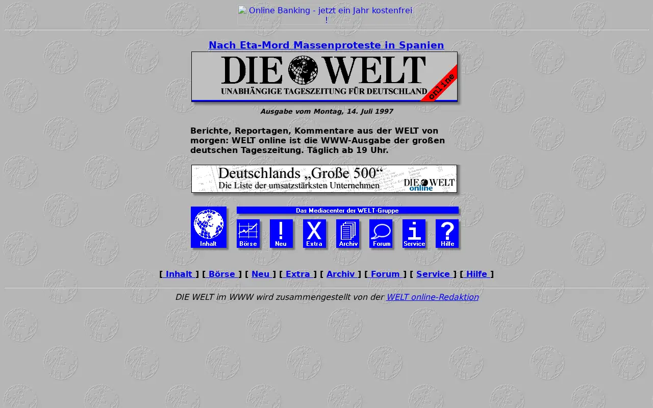 welt.de in 1997