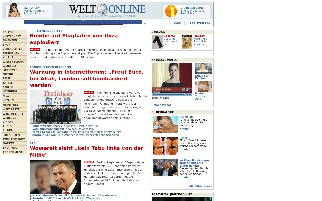 welt.de in 2007