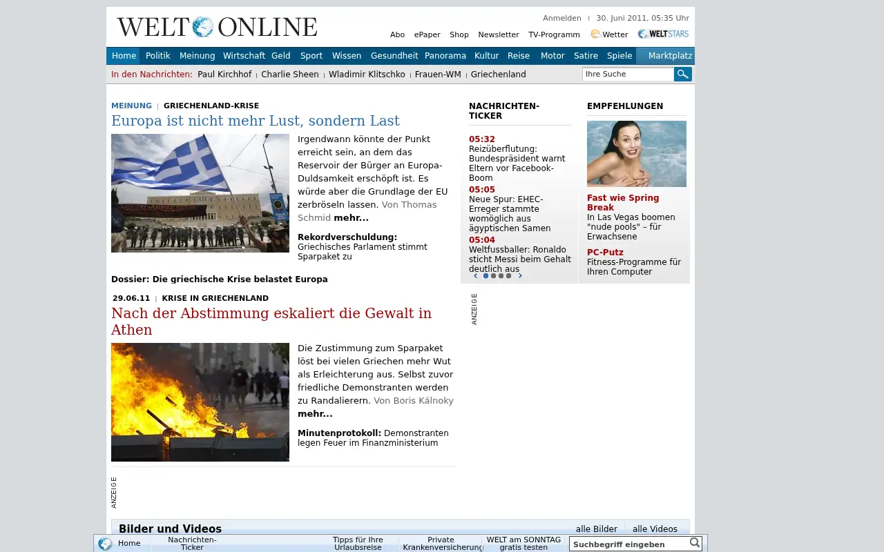 welt.de in 2011