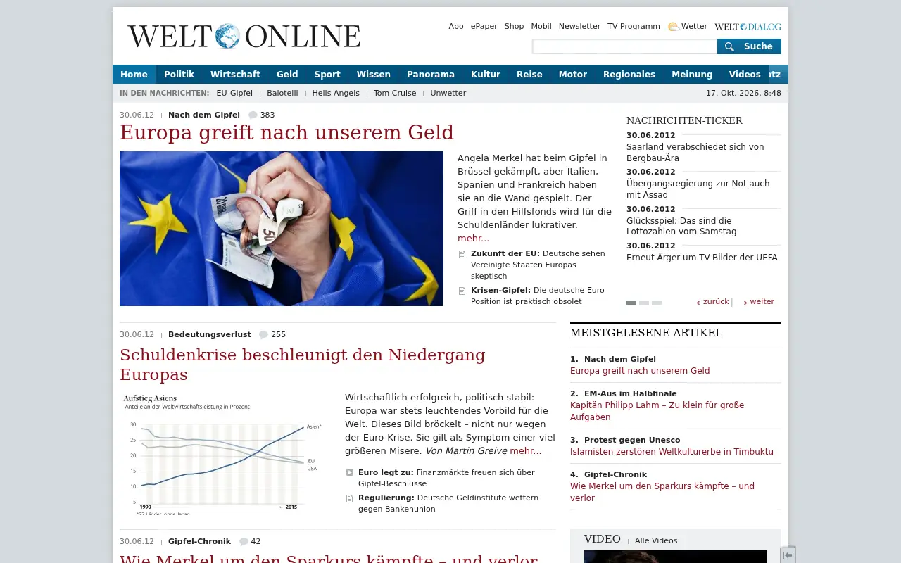 welt.de in 2012