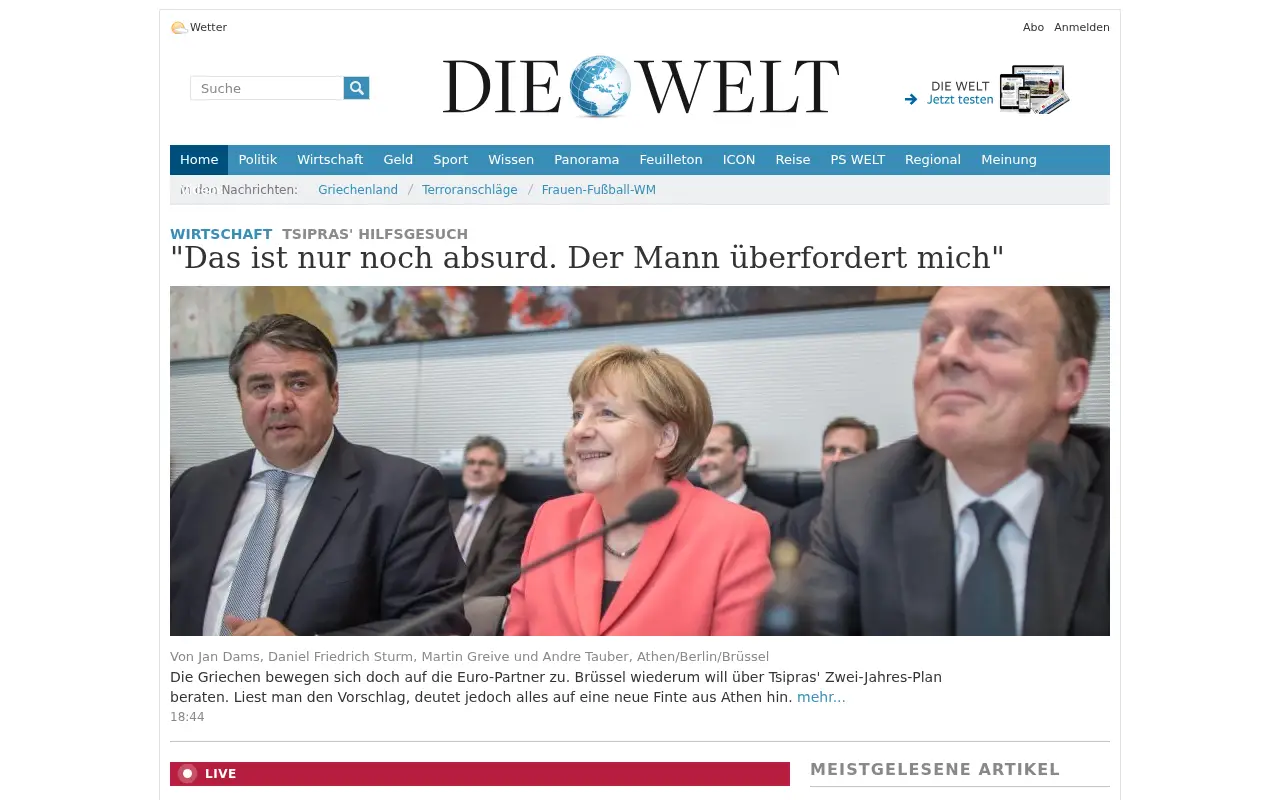 welt.de in 2015