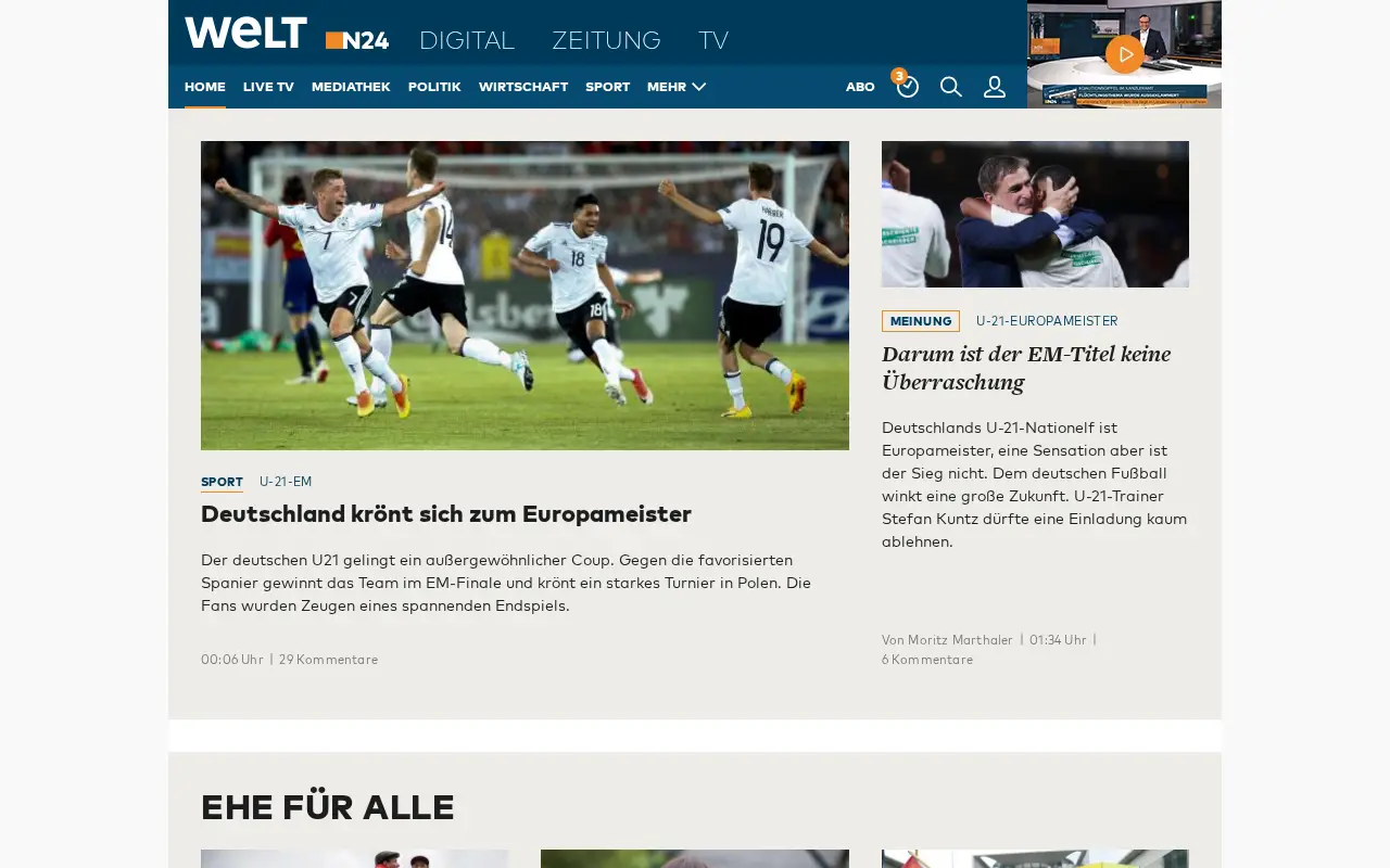 welt.de in 2017