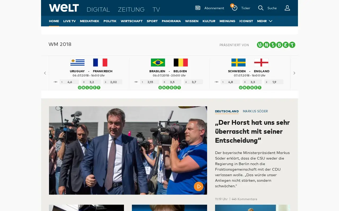 welt.de in 2018