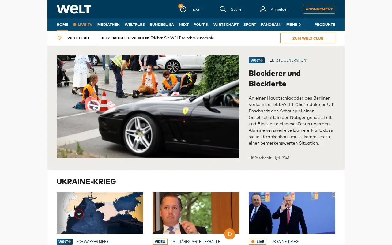 welt.de in 2022