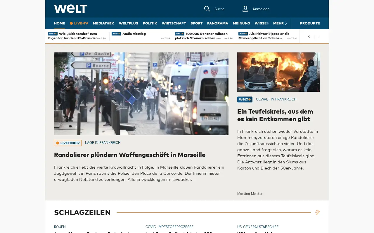 welt.de in 2023