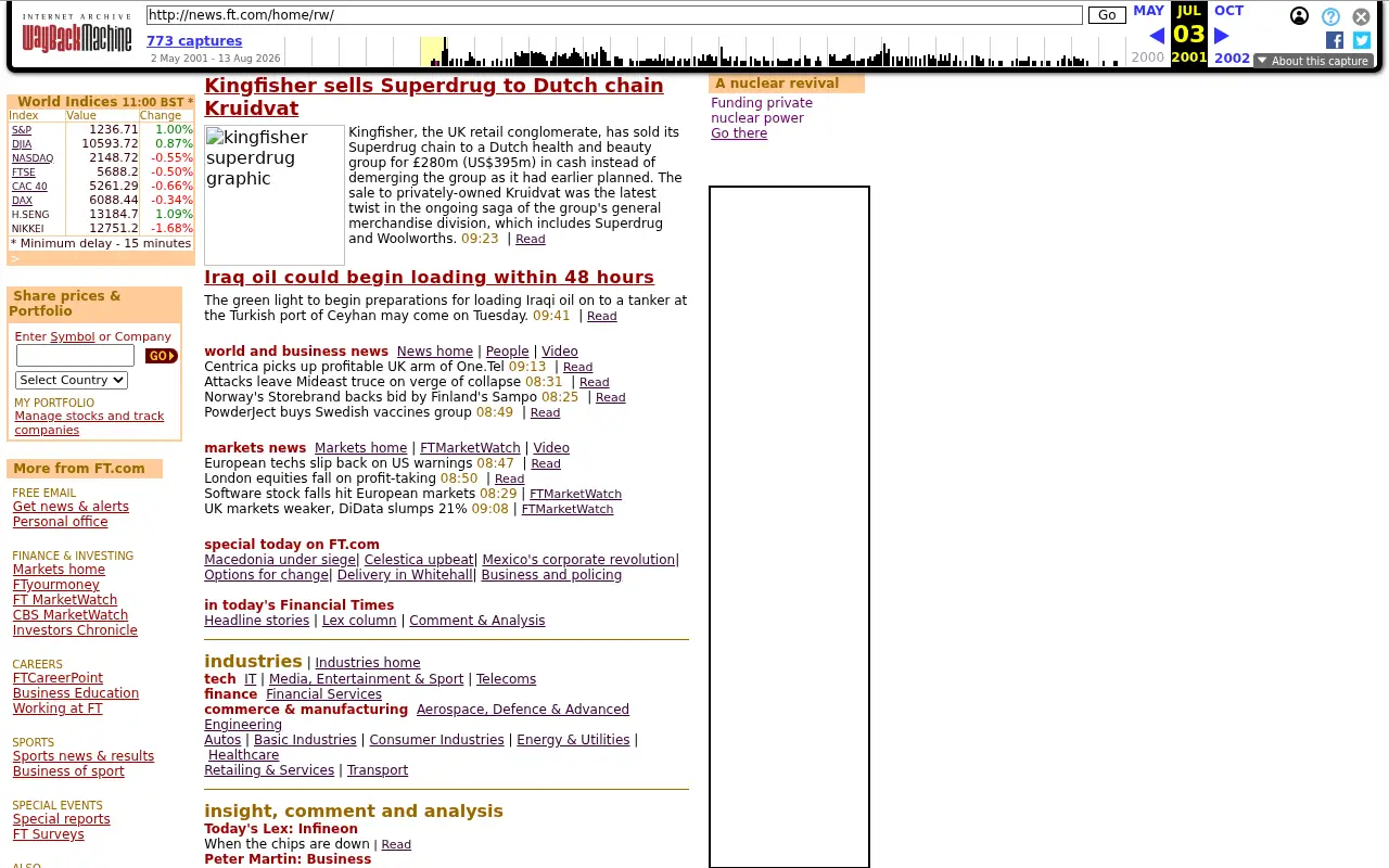 ft.com in 2001