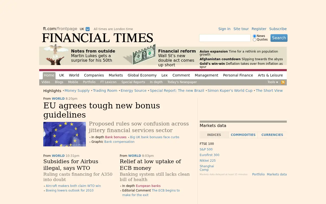 ft.com in 2010