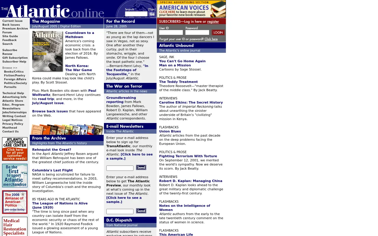 theatlantic.com in 2005