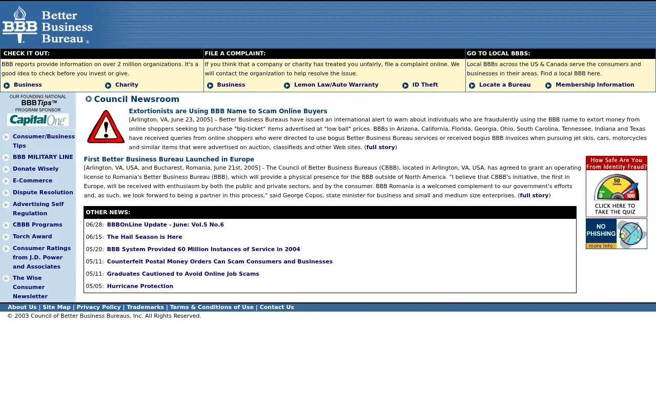 bbb.org in 2005