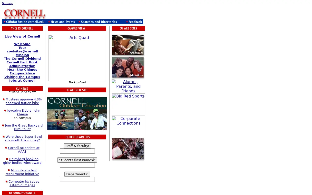 cornell.edu in 1999