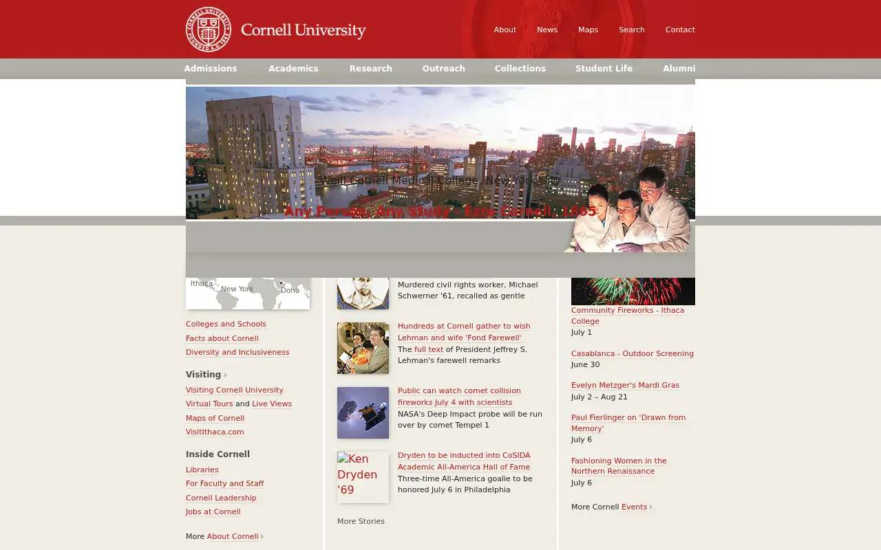 cornell.edu in 2005