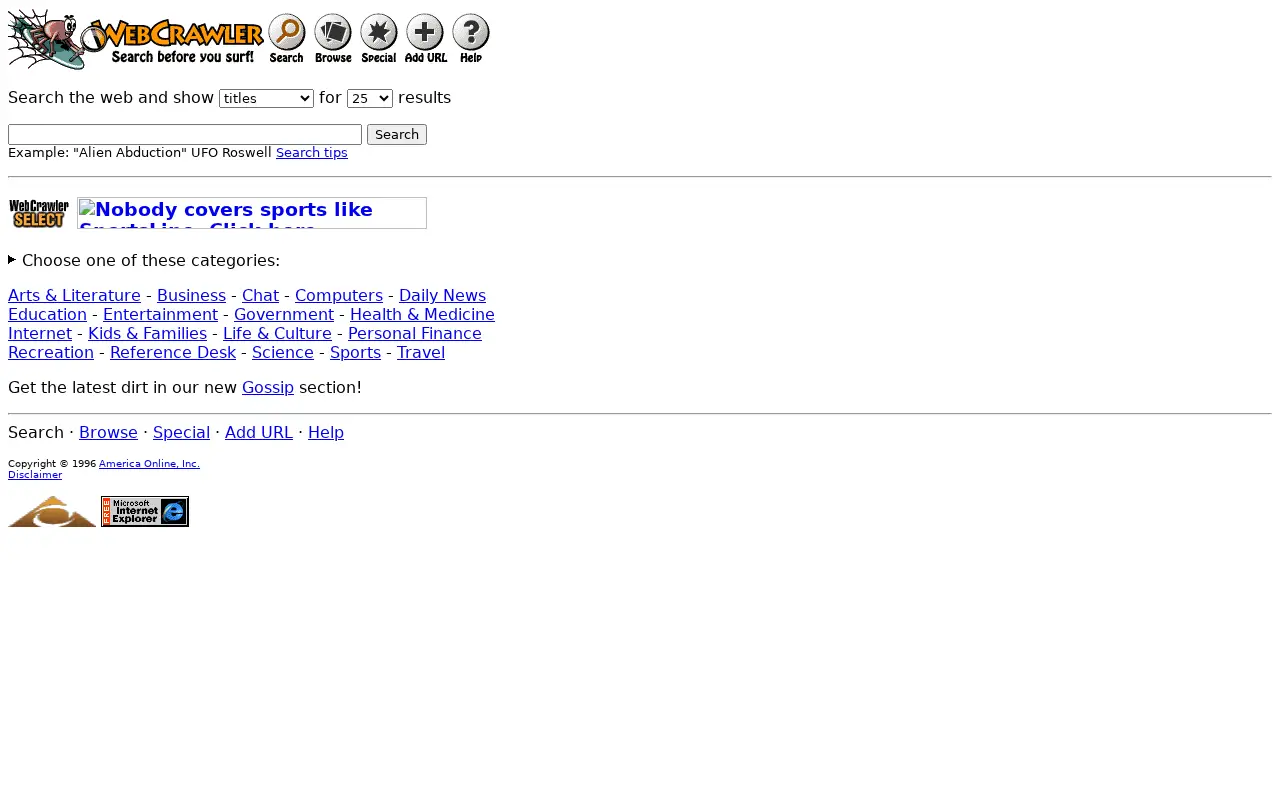 webcrawler.com in 1996