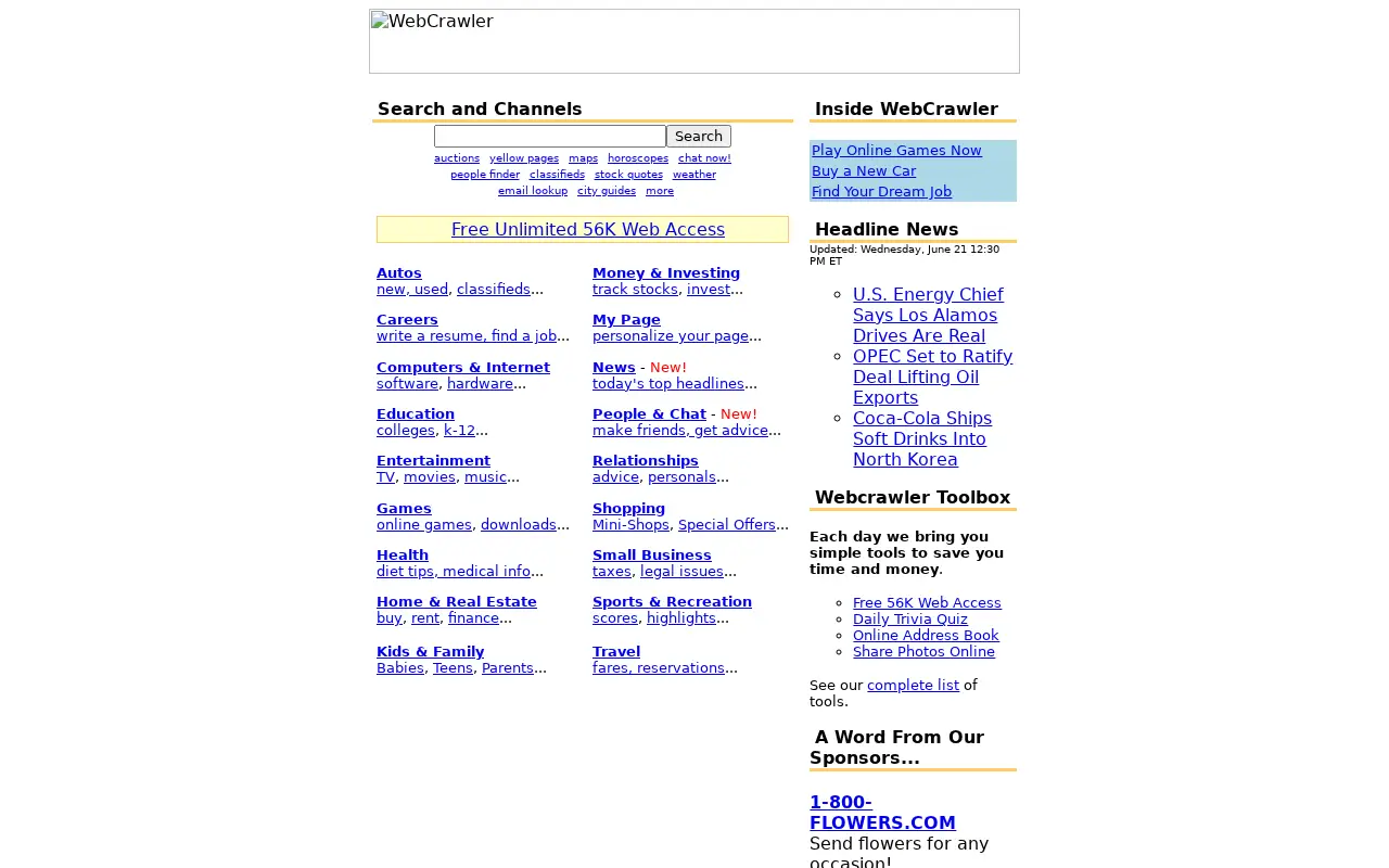 webcrawler.com in 2000