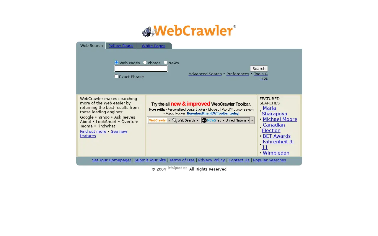 webcrawler.com in 2004