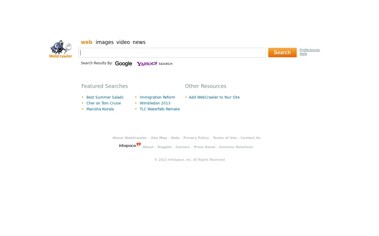 webcrawler.com in 2013