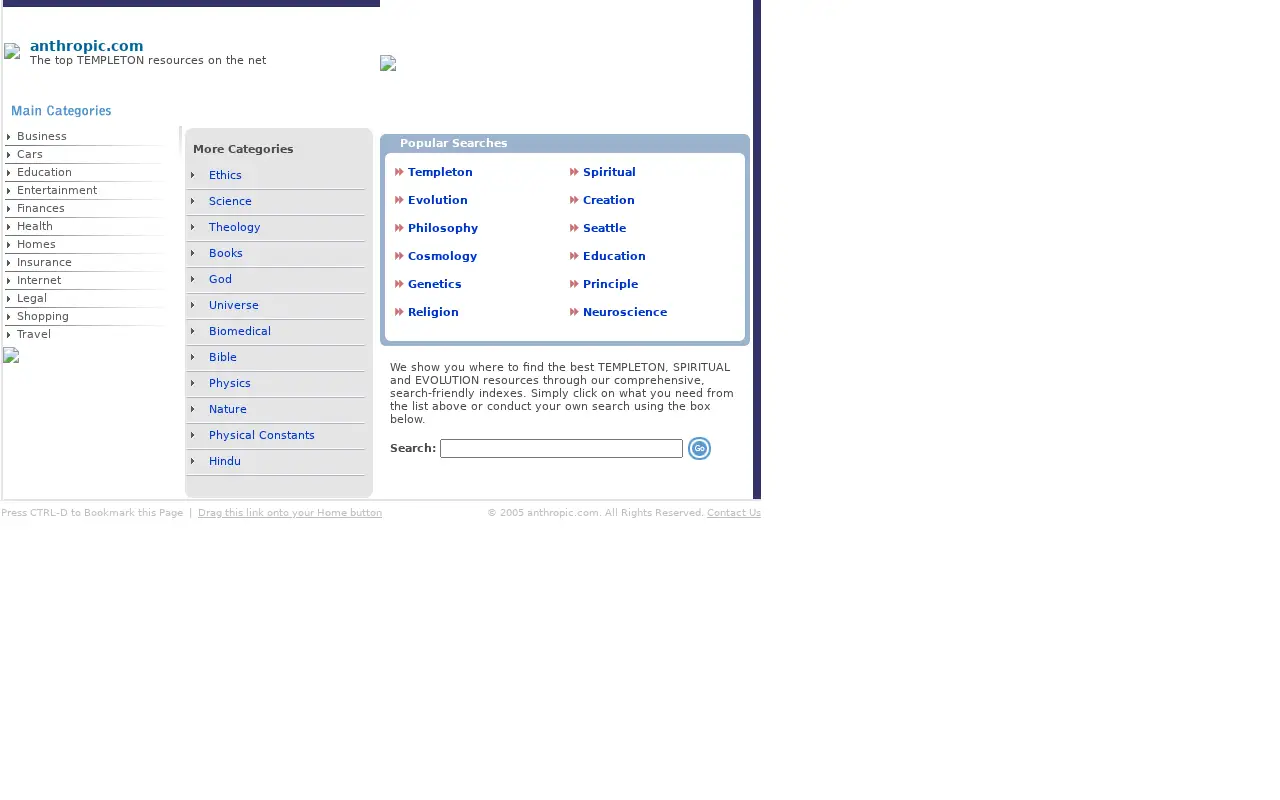 anthropic.com in 2005
