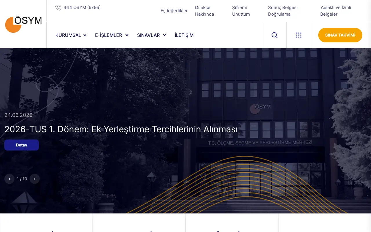 osym.gov.tr in 2026
