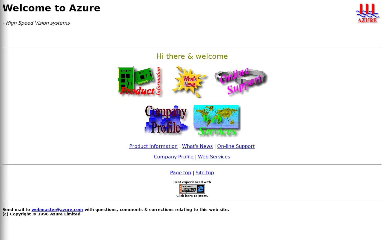 azure.com in 1996