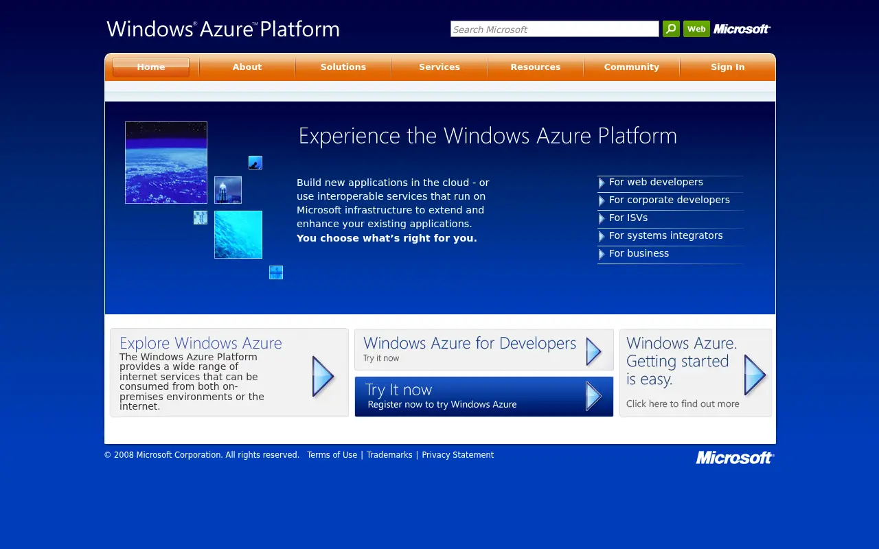 azure.com in 2009