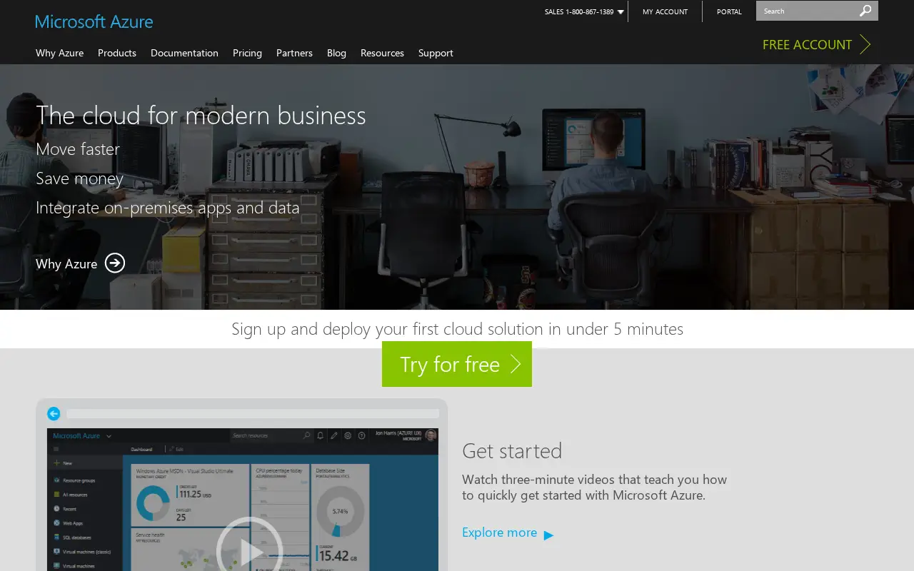 azure.com in 2016
