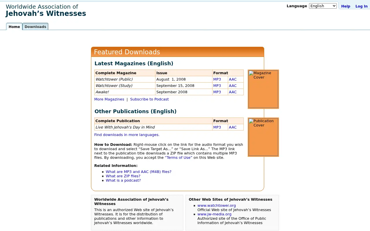 jw.org in 2008
