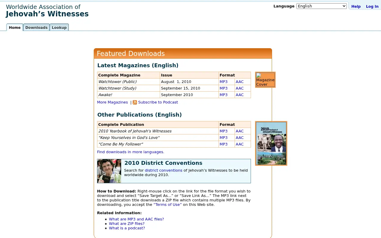 jw.org in 2010